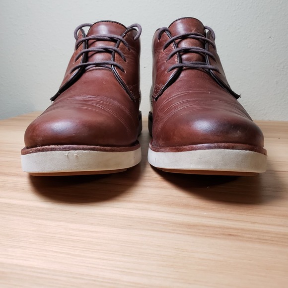 Timberland Men\'s Size 7.5 Preston Hill Chukka‎ Boots Redwood Leather Lace Up main image 7